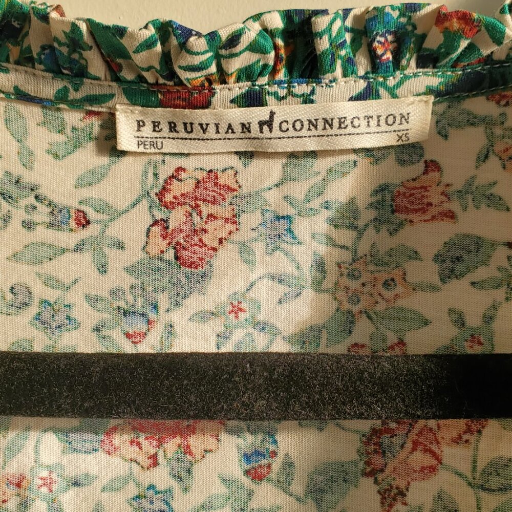 Peruvian Connection Pima cotton Prairie Flower Dress Boho size Xs - Picture 5 of 10
